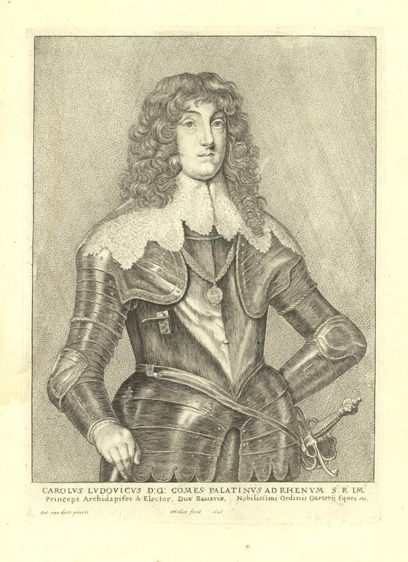 Václav Hollar - Karel Ludvík Falcký, podle Anthonise van Dycka 