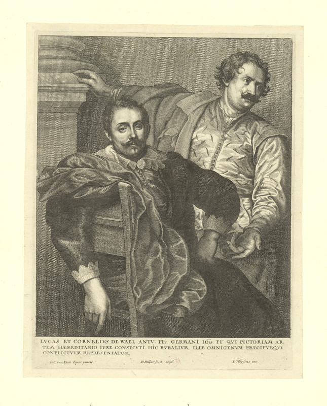 Václav Hollar - Bratři Lukas a Cornelius de Wael, podle Anthonise van Dycka 