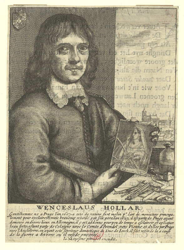 Václav Hollar – vlastní portrét, podle Joannese Meyssense, 1649