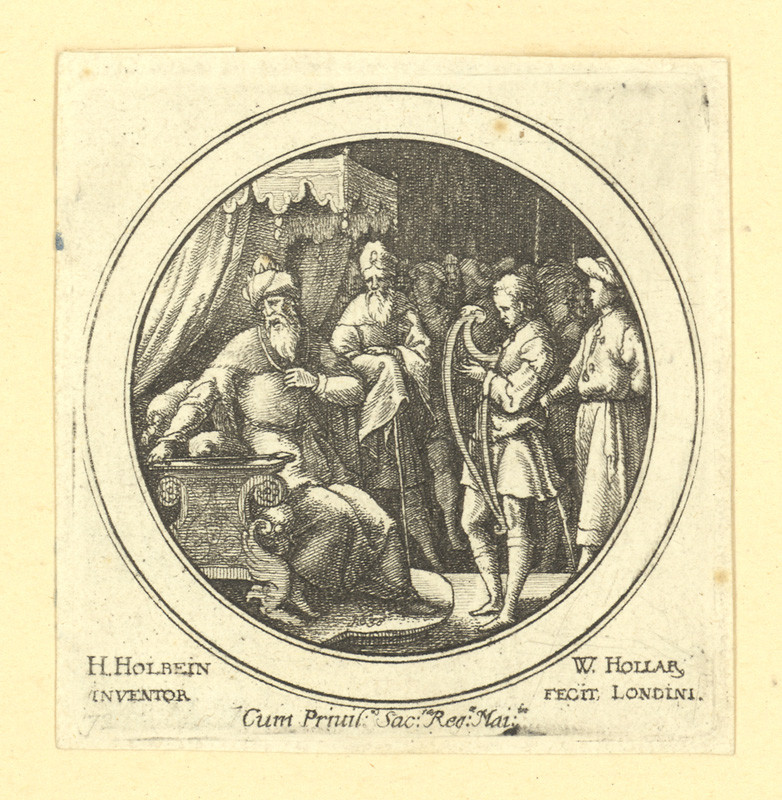 Václav Hollar - David před Saulem, podle Hanse Holbeina 