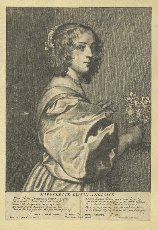 Václav Hollar - Margareta Lemonová, podle Anthonise van Dycka 