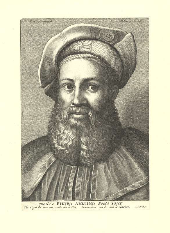 Václav Hollar - Pietro Aretino, podle Tiziana  