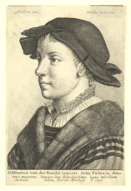 Václav Hollar - Portrét mladíka, podle Hanse Holbeina 
