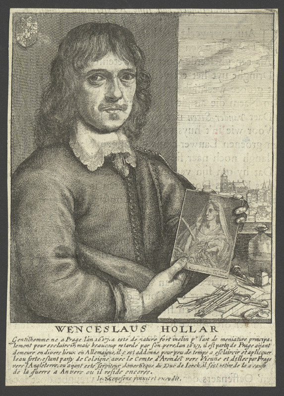Václav Hollar - Wenceslaus Hollar – vlastní portrét, podle Joannese Meyssense  