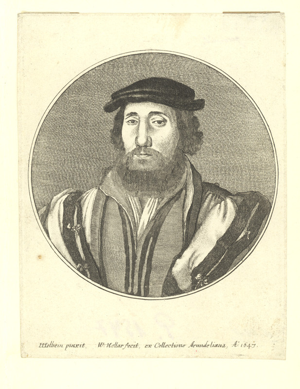 Václav Hollar - Muž v baretu, podle Hanse Holbeina 