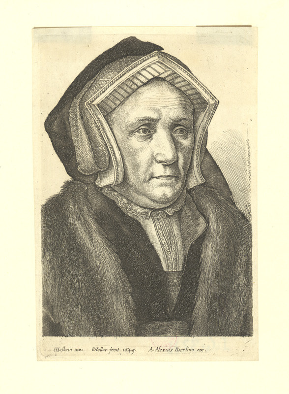 Václav Hollar - Podobizna lady Buts, podle Hanse Holbeina 